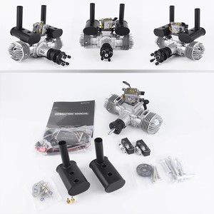 Motor de Gasolina Ephil X-40cc-T de Dos Cilindros y 2 Tiempos para Aviones RC, Uso en Exteriores, Kit de Modelo Metálico - Product Image 4