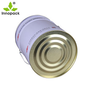 China Manufacture OEM ODM Free Sample Grease Tinplate Pail Resin Metal Bucket with Flower <b>Lid</b> - Product Image 6