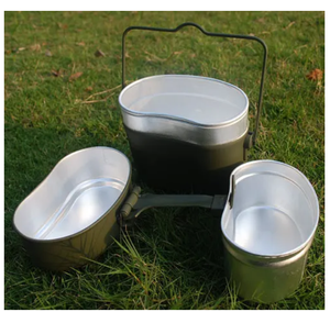 DFM1104 Olla y Plato Portátiles de Aluminio para Acampar al Aire Libre, con Tapa, para una Sola Persona - Product Image 2