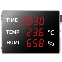 Horloge murale à affichage led mural avec thermomètre et hygromètre