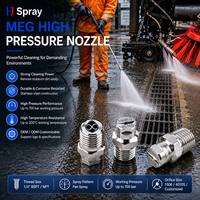 Buse de pulvérisation à jet plat haute pression en acier inoxydable HUAJUE MEG pour nettoyeur haute pression, nettoyage industriel, OEM ODM, angle réglable