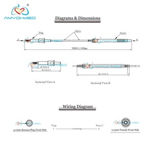 Pensil bedah listrik kualitas tinggi dapat digunakan kembali Aksesori elektroda bedah pensil Esu 3 meter - Product Image 2