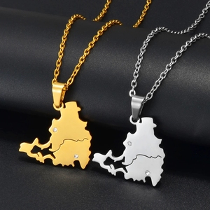 Collares con colgante de acero inoxidable Sint Maarten y Saint-<span class=keywords><strong>Martin</strong></span> Island, con diamantes de imitación, joyería SXM Saint <span class=keywords><strong>Martin</strong></span> - Product Image 6