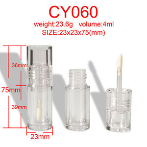 CY060 4ml contenedor de brillo de <span class=keywords><strong>labios</strong></span> claro redondo de alta calidad Mini tubos de aceite de <span class=keywords><strong>labios</strong></span> con tapa tubos de brillo de <span class=keywords><strong>labios</strong></span> de etiqueta privada - Product Image 2