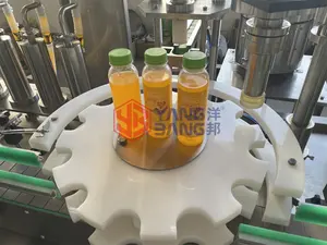 Otomatik meyve suyu şişesi içecek içecek sirke üretim hattı yoğurt süt suyu dolum makinesi ve kapatma makinesi