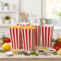 Boîte à Popcorn Poulet Frites Emballage Alimentaire Jetable en Carton Alimentaire Résistant à l'Huile Contenant à Snacks à Emporter