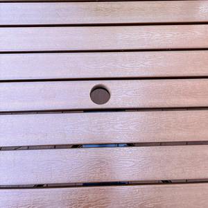 Đương Đại ngoài trời dã ngoại bảng 4 băng ghế chân thép mạ kẽm và WPC gỗ Top bảng thiết lập lý tưởng cho không gian công cộng nhà hàng - Product Image 3