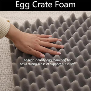 Groothandel Op Maat Grijs Pluche Orthopedisch Kalmerend Kauwbestendig <span class=keywords><strong>Ortho</strong></span> Rechthoek Hondenbed Traagschuim Diepe Slaap Grote Hond Bedmat - Product Image 5