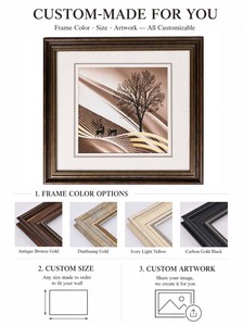 Stampa su Tela Personalizzata di Lusso con Texture Artistica, Paesaggio Naturale con Cervi, Stampa UV, Cornice Dorata con Perline, Decorazione <span class=keywords><strong>per</strong></span> <span class=keywords><strong>Camera</strong></span> <span class=keywords><strong>da</strong></span> <span class=keywords><strong>Letto</strong></span> e Ingresso - Product Image 5