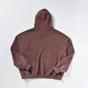 Fabricant personnalisé nouveau style 100% coton sweat à capuche blanc vintage délavé à l'acide sweat à capuche décontracté Baggy lourd pour homme - Product Image 3