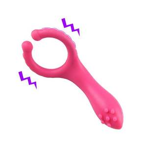 Vibratie Borstclip Tepel Massage <span class=keywords><strong>Tease</strong></span> Clitoris Klem Schok Voorspel Volwassen Siliconen Haan <span class=keywords><strong>Ring</strong></span> Seksspeeltjes Voor Paar Vibrator - Product Image 2