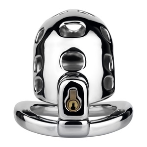 Jaula de Castidad de Malla de Acero Inoxidable con Cinturón y Opciones de Catéter, Juguete Sexual BDSM Masculino, Dispositivo de Castidad para Pene, Producto para Adultos - Product Image 3