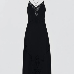 Nuevos Vestidos de Lino para Mujer, Moda de Verano, Elegantes, Cuello en V, Cintura Alta, Maxi, Casuales, con Tirantes y Bordados - Product Image 4
