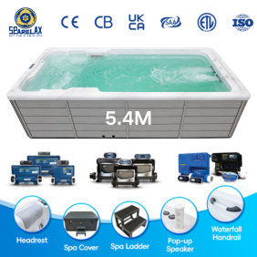 <span class=keywords><strong>Piscina</strong></span> Spa Multifunzione in Acrilico Senza Fine <span class=keywords><strong>con</strong></span> 20 Getti Turbo, Resistente ai Raggi UV, per Esterni - Product Image 3