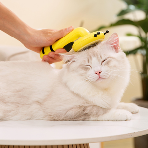 Brosse de toilettage pour animaux de compagnie, peigne en acier inoxydable pour l'élimination des poils, outil de nettoyage pour chiens en ABS, logo personnalisé OEM/ODM - Product Image 2