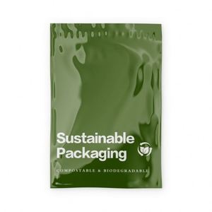Plastic <b>Compostable</b> Zipper Mailer <b>Bags</b> (HDPE) with Gravure Printing for Garment Packaging and Pet Food - Product Image 2