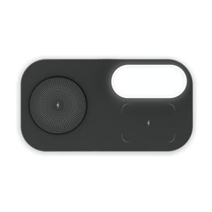 Station <span class=keywords><strong>de</strong></span> recharge <span class=keywords><strong>sans</strong></span> <span class=keywords><strong>fil</strong></span> 3-en-1 avec horloge et veilleuse à intensité variable, support <span class=keywords><strong>de</strong></span> <span class=keywords><strong>charge</strong></span> rapide <span class=keywords><strong>sans</strong></span> <span class=keywords><strong>fil</strong></span> - Cadeau d'entreprise OEM - Product Image 2