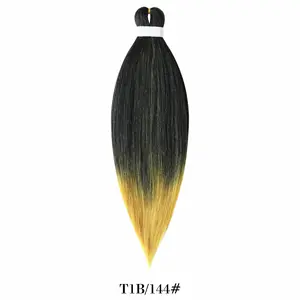 Commercio all'ingrosso della fabbrica con parrucca intrecciata sintetica di qualità eccellente capelli in fibra EZ capelli intrecciati 90g, 26 pollici