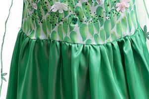 Fantaisie vert Halloween Costume robe de bal robe de soirée carnaval <span class=keywords><strong>reine</strong></span> <span class=keywords><strong>des</strong></span> neiges tenue princesse Elsa robe avec couronne - Product Image 3