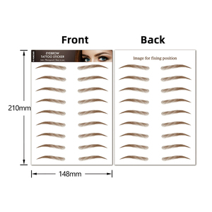 Pegatinas de tatuaje de cejas para mujer, maquillaje 4D <span class=keywords><strong>3D</strong></span> similar al pelo, transferencia temporal, gran oferta - Product Image 2