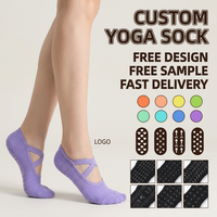 Chaussettes antidérapantes à cinq doigts en mélange de coton de qualité supérieure, pour la danse et le fitness, pour femmes