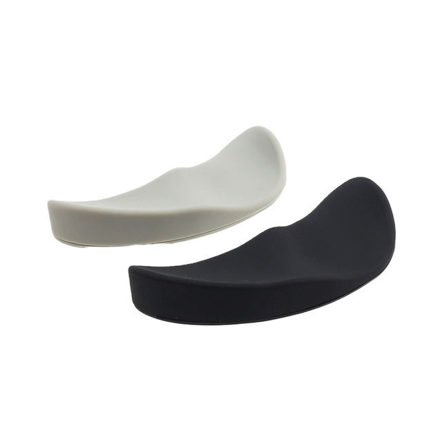 Ergonomic Black and White Silicone Mouse Wrist Rest with Palm and Hand Support Pad in Stock