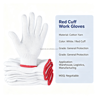 Gants de sécurité en coton tricoté 7 jauges, légers, antidérapants, flexibles, respirants, personnalisables, pour hommes et femmes, gants de travail