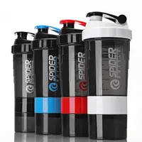 Custom Logo Fitness Spice Eiwit Workout Blender Shaker Fles Gym Protein Shaker Flessen
