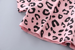 Wholesale Clothing Girl's Girlish Casual Loose Full Print Leopard Grain T-shirt <b>Pants</b> Suit From China Supplier - Product Image 4