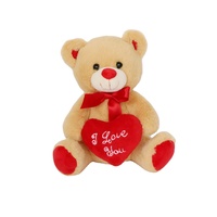 Échantillon 1 jour 3 tailles ours en peluche coeur d'amour avec arc rouge ours, cadeau personnalisé de Saint Valentin pour petite amie, doux comme oreiller