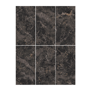 Azulejos de Baño de Mármol Alemán con Aspecto de <span class=keywords><strong>Pizarra</strong></span> Negro Dorado, Azulejos de Cerámica Europeos Esmaltados de Alto Brillo, Azulejos de Porcelana Clásicos Pulidos para Piso - Product Image 4