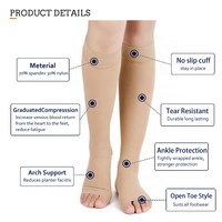 Chaussettes de Compression à mollet larges pour femmes et hommes, chaussettes de sport grande taille, Circulation 20-30mmhg, soutien aux genoux, 4-7XL