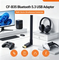 Adaptador USB Externo Inalámbrico CF-B35 de 5.3 2.4GHz, Dongle de Largo Alcance de 20M para PC y Laptop con Windows