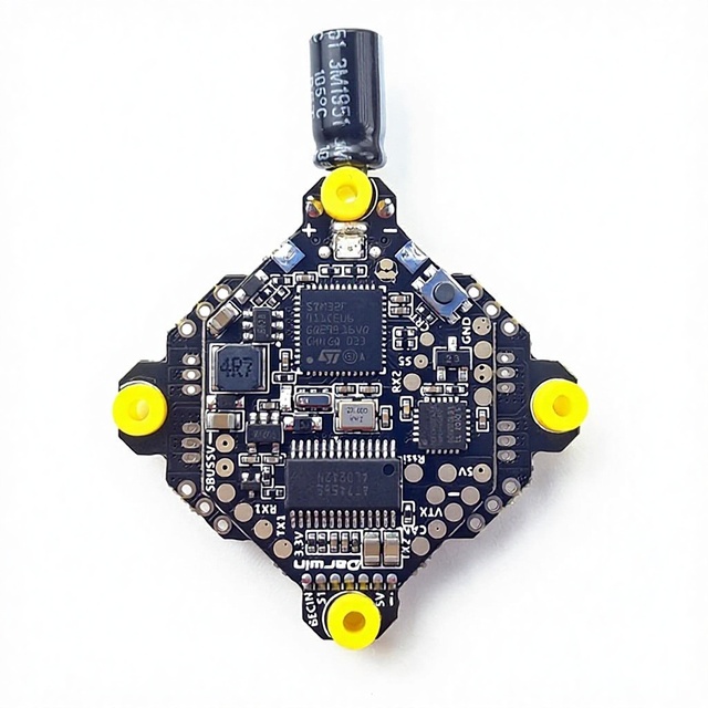 Darwin FPV F411 AIO Flight Control Crossing Machine Four-in-One Electric Tuning BF BL_S 15A Model Metal Drone