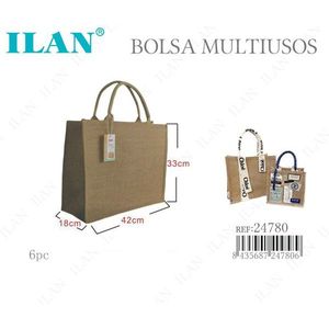 Borsa in tessuto multiuso Iln 33x42x18 cm, borsa riutilizzabile per la spesa - Product Image 1