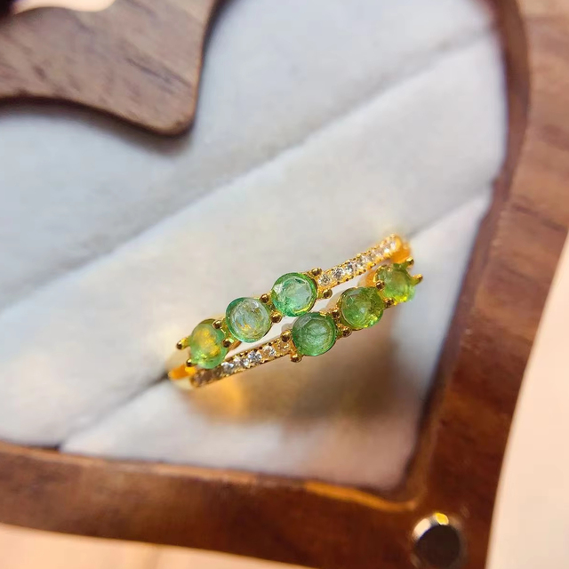 Wholesale Price Natural Gemstone 925 Silver Classic Style Statement Ring CMA Certified for Wedding Engagement Gift