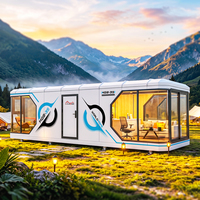 Casa Pequeña Moderna y Casas Compactas con Diseño Práctico, Fácil Transporte e Instalación Rápida para Vivir en el Patio Trasero