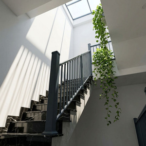 Profils de main courante en aluminium série 6000 6063 T5 anodisés et thermolaqués pour la sécurité des escaliers et des balcons - Product Image 4