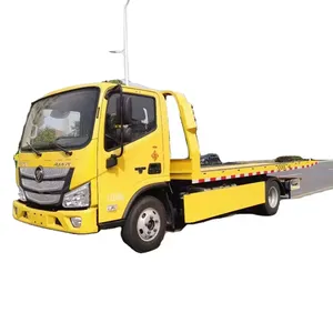 Zware Vrachtwagen Haowo Lichte 4X2 3-5 Ton Apparatuur Gebruikt Platte Aanhangwagen Te Koop