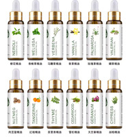 48 variétés d'huiles aromatiques fonctionnelles 100% naturelles et pures, au parfum frais et aux bienfaits hydratants (flacons compte-gouttes de 10 ml)