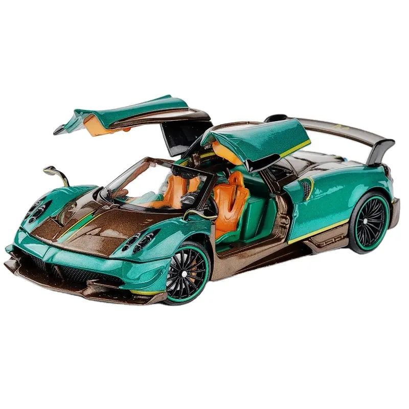 NOUVEAU JKM 1/32 Huaya Racing Diecast Alloy Models Six Door Open Sound And Light Pullback Metal Car Model For Children 4s Shop Gifts