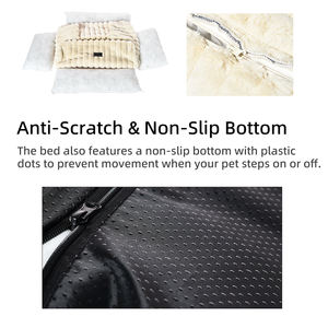 Cama de terciopelo de lujo para perros, accesorios de cama OEM para mascotas, tela a rayas con forma rectangular, duraderos, cómodos sofás para mascotas - Product Image 3