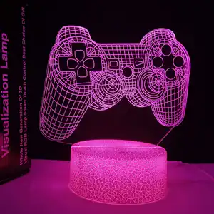 3D 환상 LED 조명과 축구 램프 장식용 충전식 아크릴 조명 터치 제어 모드
