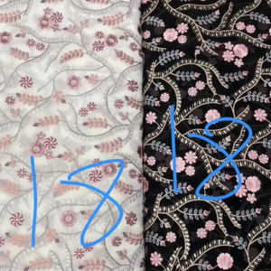 Tissu brodé en Georgette - Product Image 1