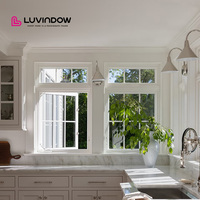 Ventanas Abatibles de Aluminio de Estilo Americano Clásico Luvindow, Fáciles de Limpiar y Duraderas para Casas de Campo Americanas
