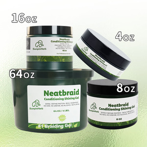 Gel Fijador Extra Fuerte de 16 oz para Cabello Negro, Gel para Peinar con Trenzas y Dreads, Acondicionador con Brillo, Sin Escamas, Sin Grasa, Sin Enjuague - Product Image 2