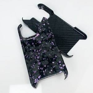 Étui de téléphone en fibre de carbone vert violet forgé de haute qualité OEM ODM pour iPhone 16 Pro & 16Pro Max Couverture à la mode - Product Image 4