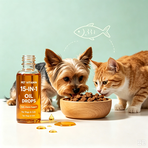Gotas Vitamínicas <span class=keywords><strong>para</strong></span> <span class=keywords><strong>Perros</strong></span> 15 en 1, Suplemento Premium de Vitaminas y Minerales <span class=keywords><strong>para</strong></span> el Apoyo Diario a la Salud Canina, Suministro al por Mayor OEM ODM - Product Image 4