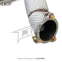 Collecteur d'échappement BSK pour Audi RS Q8/RSQ8 4.0T 2021-2023 avec catalyseur, tuyaux en acier inoxydable, système d'échappement à haut débit