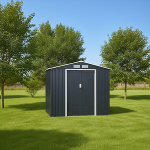 Caseta de Jardín Metálica D0100X35R36 de 7 x 4, Color Gris Oscuro, Almacenamiento Exterior con Ventilación, Estructura con Recubrimiento en Polvo - Product Image 2